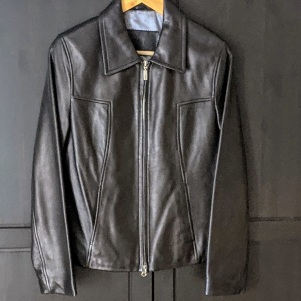 Guess Black Leather Jacket